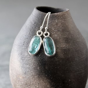 sea foam blue tourmaline earrings, neva murtha jewelry, sunshine coast bc jewelry