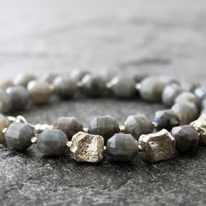 Labradorite Statement Necklace with Sterling Silver