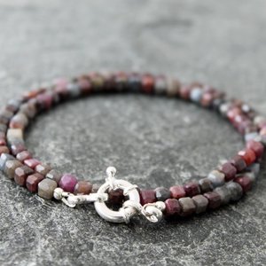 Earthy Umba Sapphire Necklace with Sterling Silver