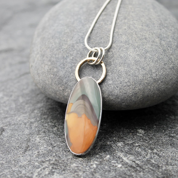 Hans Gamma Morrisonite Jasper Necklace by the Spiral River