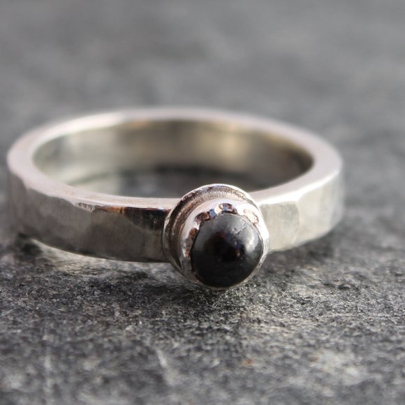 unique black diamond alternative engagement ring