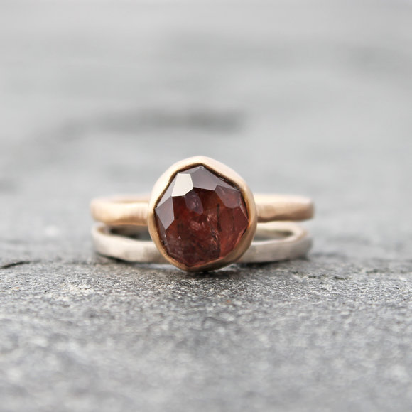 custom spinel alternative engagement ring