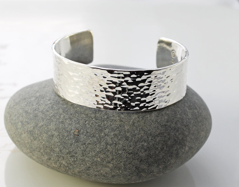Buy 50g Hammered Silver Bangle / Men Silver Bracelet / Mens Silver Cuff / Silver  Cuff Bracelet / Hammered Open Cuff Online in India - Etsy