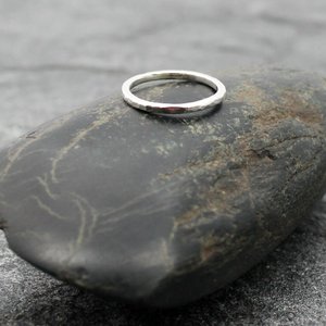 Artisan Hammered Sterling Silver Stacking Ring