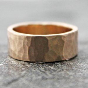 8mm Hammered 14K Gold Wedding Band, neva murtha jewelry, sunshine coast bc jewelry