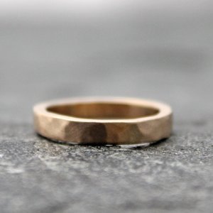 3mm Wide Hammered 14K Gold Wedding Band, neva murtha jewelry, sunshine coast bc jewelry