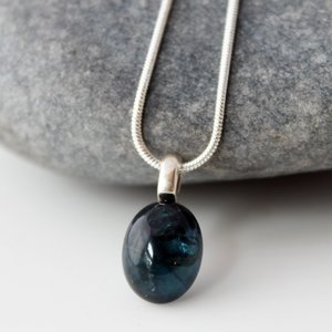 Blue Tourmaline Pendant, neva murtha jewelry, sunshine coast bc