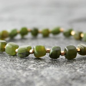 Canadian Nephrite Jade and Gold Bracelet, neva murtha jewelry, sunshine coast bc jewelry