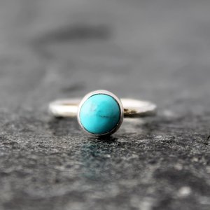 Custom Bisbee Turquoise Ring, neva murtha jewelry, sunshine coast bc jewelry