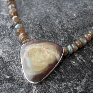 Morrisonite Jasper Statement Necklace, neva murtha jewelry, sunshine coast bc jewelry