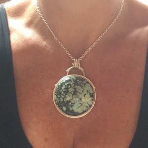 Snowville Variscite Statement Necklace with Fine and Sterling Silver