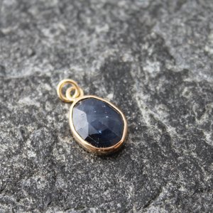 Sapphire Pendant Necklace with 14K Gold