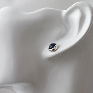 Sapphire Stud Earrings in Silver