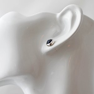 Sapphire Stud Earrings in Silver