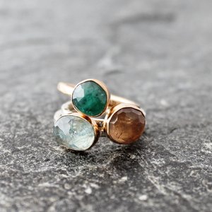unique gemstone rings, neva murtha jewelry, sunshine coast bc jewelry
