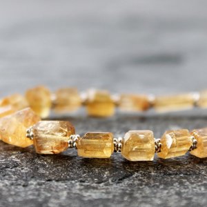 Golden Imperial Topaz Bracelet with Sterling Silver Accents