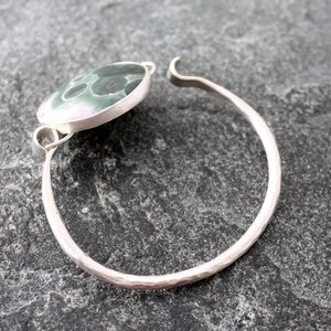 Ocean Jasper Tension Bracelet in Sterling Silver, 6.25" Wrist
