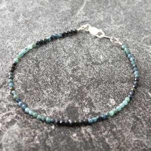 Ombre Paraiba Blue Tourmaline Bracelet, 7" Wrist