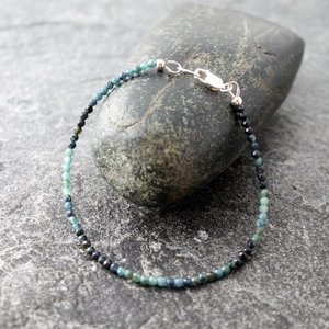 Ombre Paraiba Blue Tourmaline Bracelet, 7" Wrist