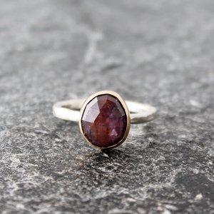 Star Sapphire Ring, neva murtha jewelry, sunshine coast bc jewelry