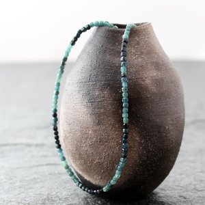 Ombre Blue Tourmaline Choker Necklace