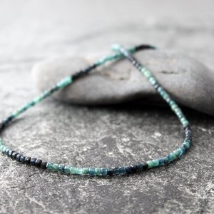 Blue Tourmaline Necklace, neva murtha jewelry, sunshine coast bc jewelry