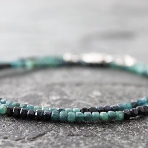 Ombre Blue Tourmaline Choker Necklace