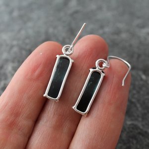 Bicolour Blue Tourmaline Earrings in Sterling Silver