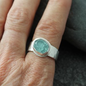 Paraiba Blue Tourmaline Ring, neva murtha jewelry, sunshine coast bc jewelry