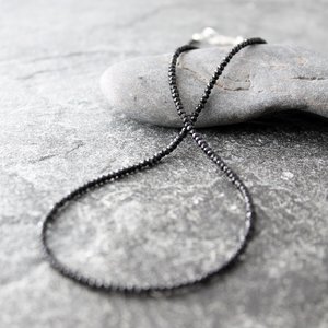 Faceted Black Tourmaline Necklace