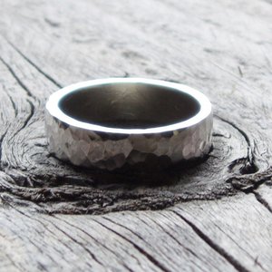 6mm Hammered Sterling Silver Wedding Band, neva murtha jewlery, sunshine coast bc jewelry