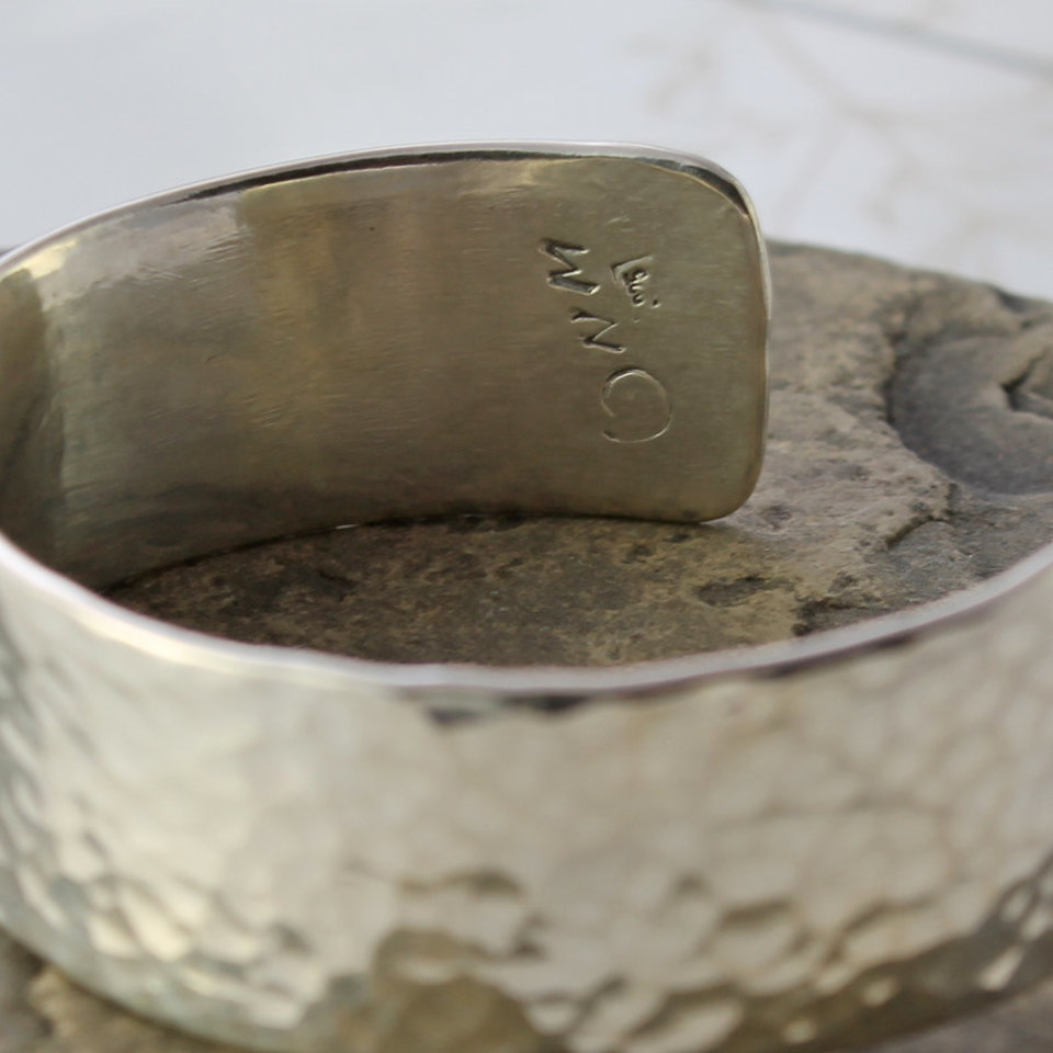 Men's Hammered Sterling Silver Cuff