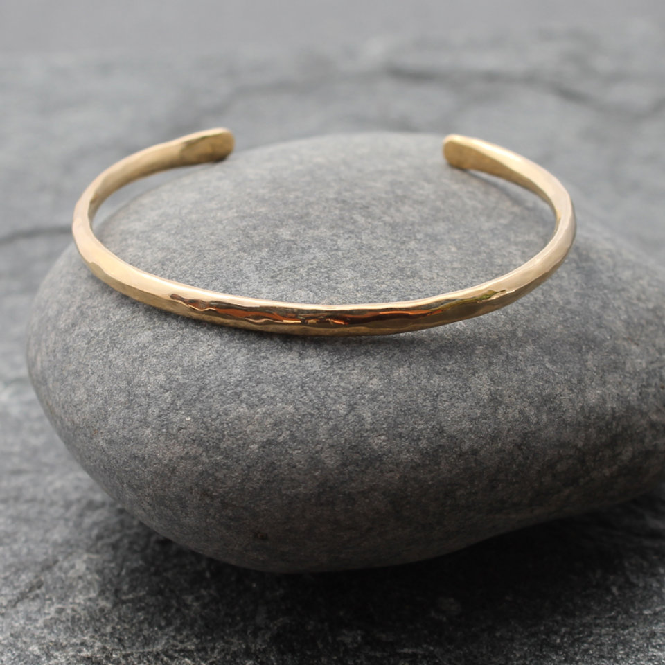 Earthy Textured Gold Cuff Bracelet – Danny Eliav Jewelry