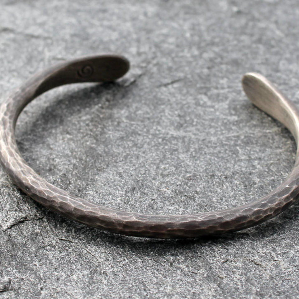 Hammered Sterling Silver Cuff