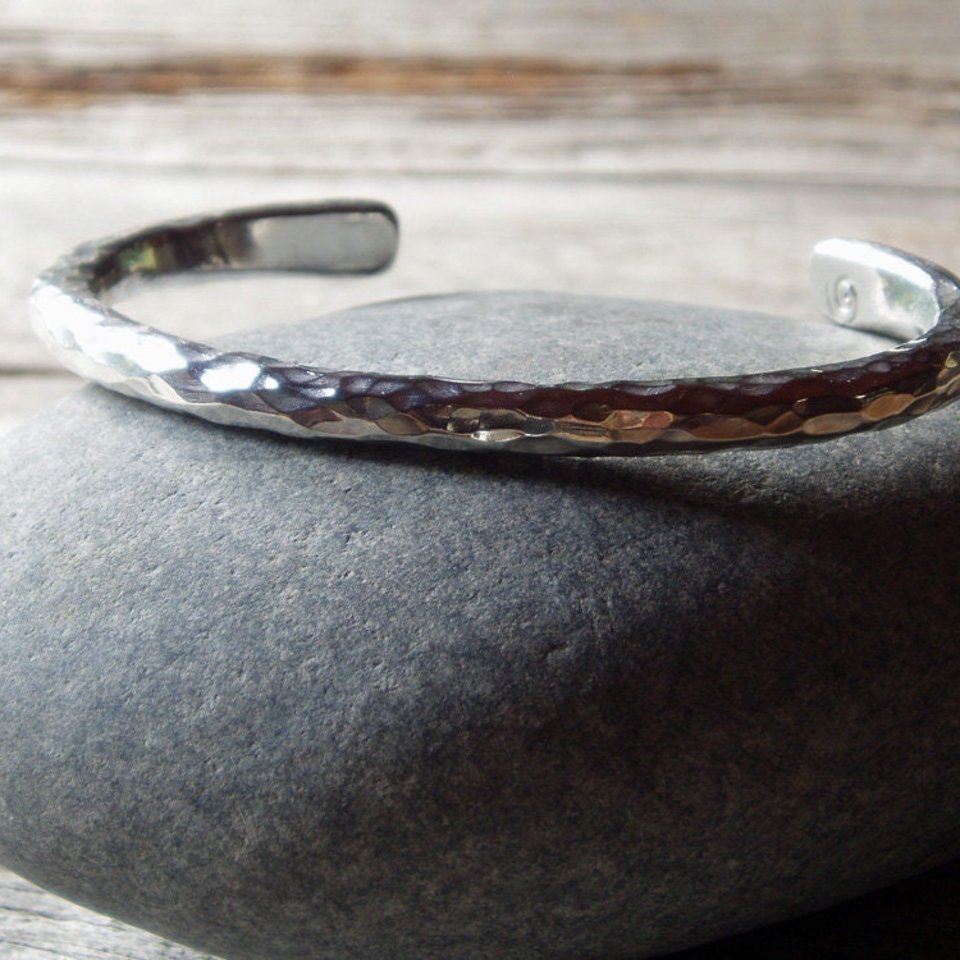 Hammered Sterling Silver Cuff