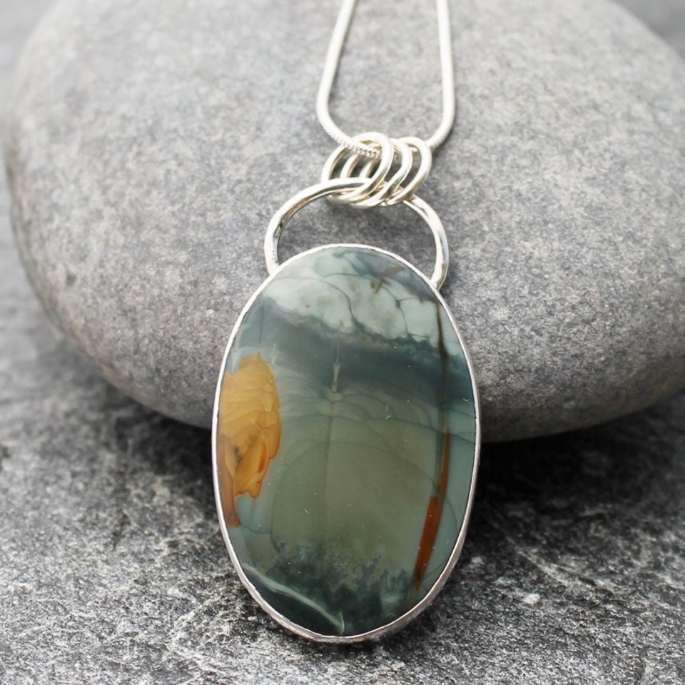 Morrisonite Jasper Necklace with Silver