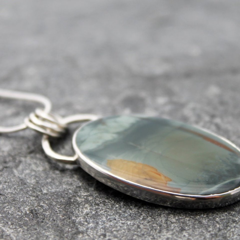 Morrisonite Jasper Necklace with Silver