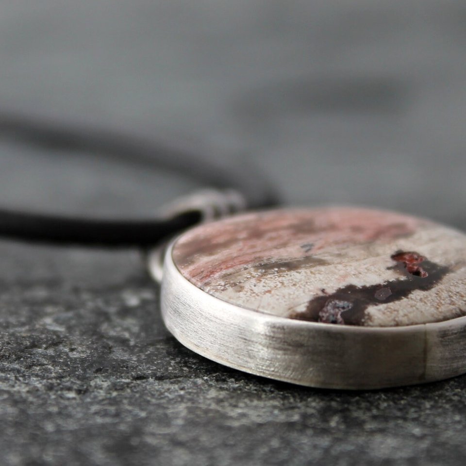 Turkish Collawood Necklace with Oxidized Silver