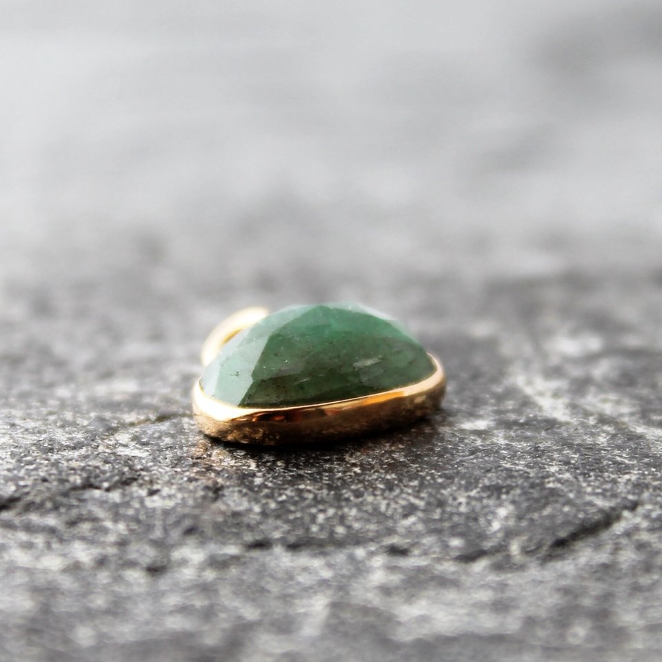 Emerald Pendant in 14K Gold