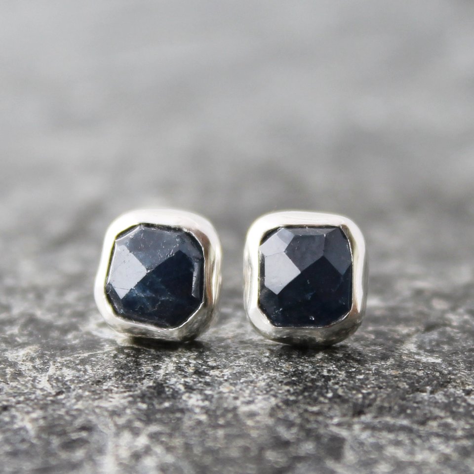 blue sapphire earrings, neva murtha jewelry, sunshine coast bc jewelry