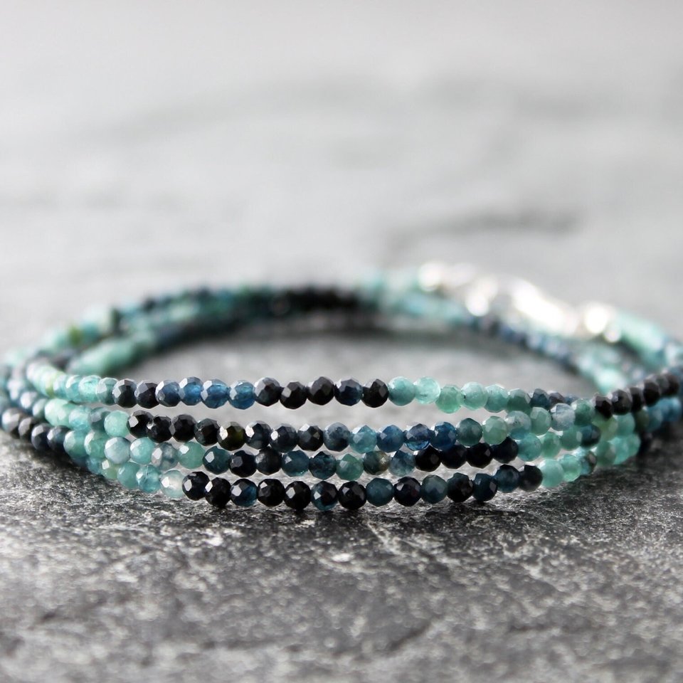 Paraiba Blue Tourmaline Bracelet, neva murtha jewelry, sunshine coast bc jewelry