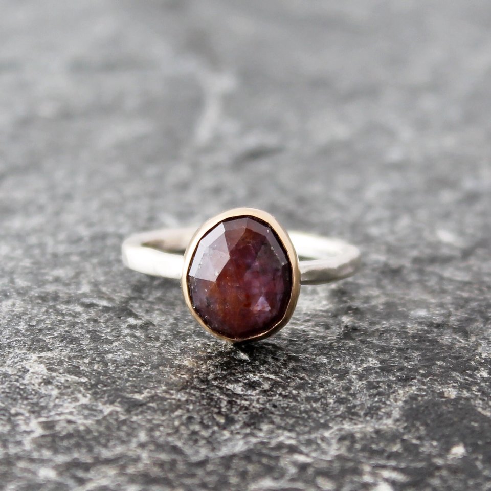 Star Sapphire Ring, neva murtha jewelry, sunshine coast bc jewelry