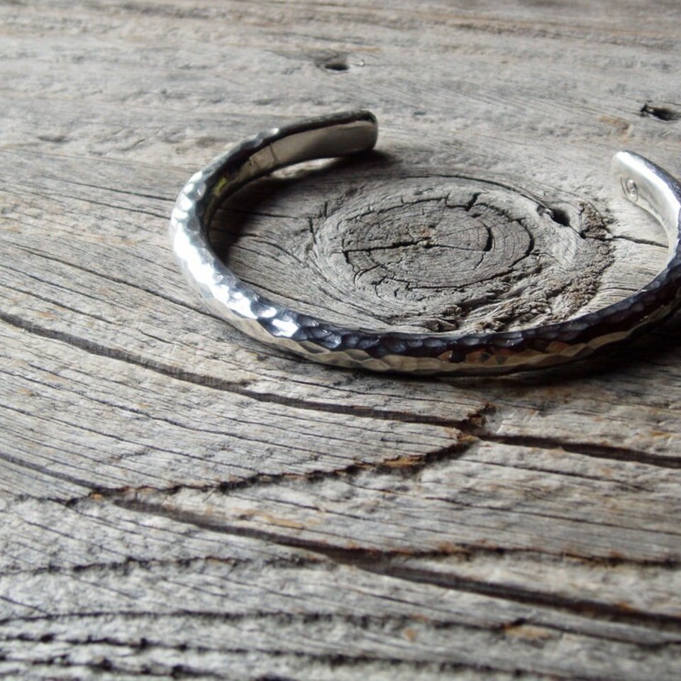 Hammered Sterling Silver Cuff