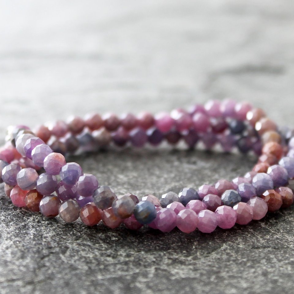 Purple Sapphire Wrap Bracelet, neva murtha jewelry, sunshine coast bc jewelry