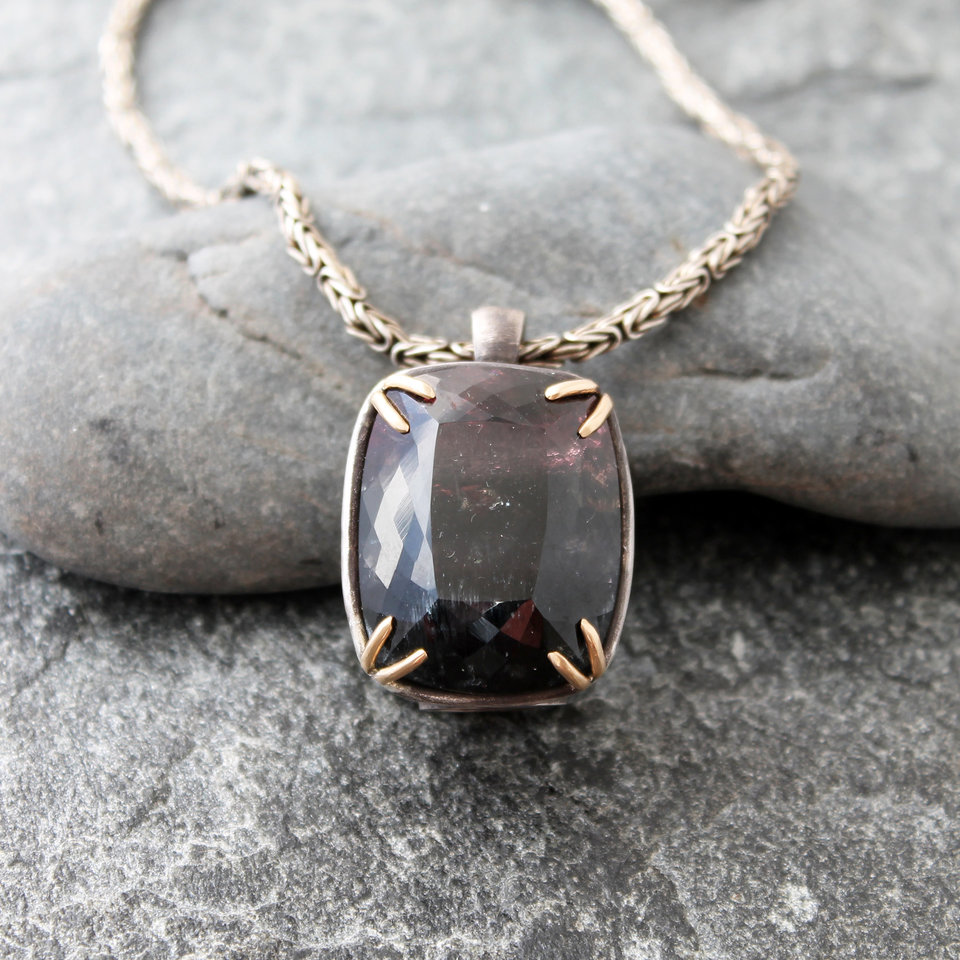 multi tourmaline necklace, neva murtha jewelry, sunshine coast BC jewellery