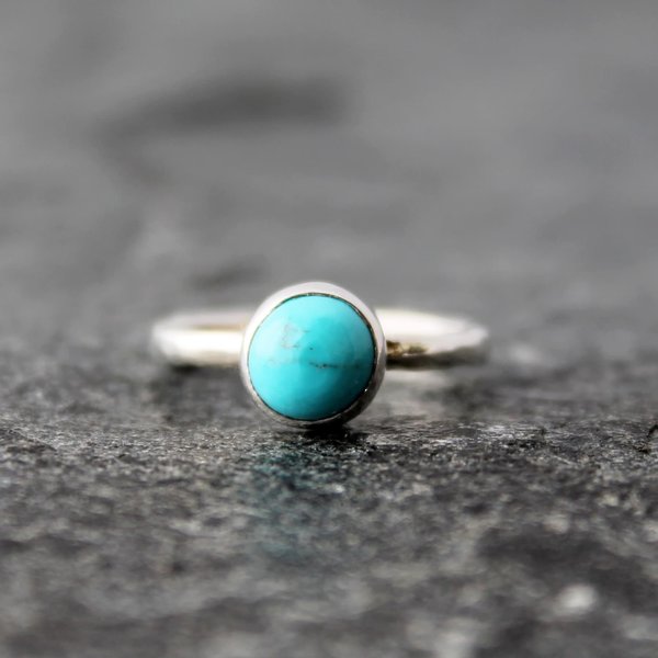 Custom Bisbee Turquoise Ring, neva murtha jewelry, sunshine coast bc jewelry
