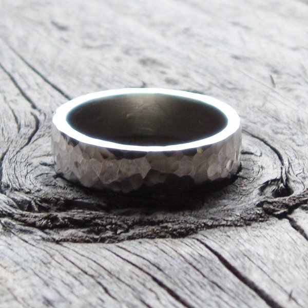 6mm Hammered Sterling Silver Wedding Band, neva murtha jewlery, sunshine coast bc jewelry