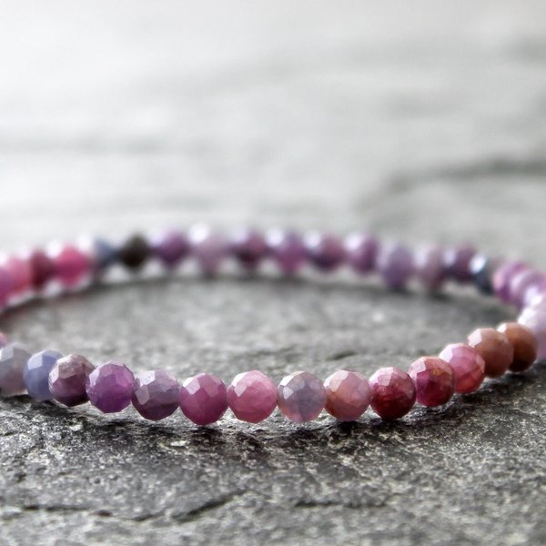 pink and purple sapphire bracelet, neva murtha jewelry, sunshine coast british columbia jewelry